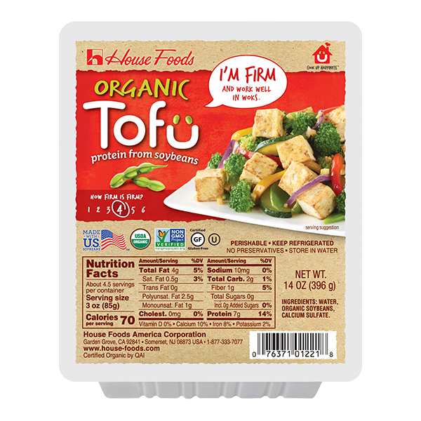 House Foods, Tofu Firme Orgánico, Sin Gluten, 396g