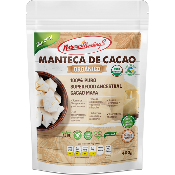 Nature's Blessings, Manteca de Cacao, 400g