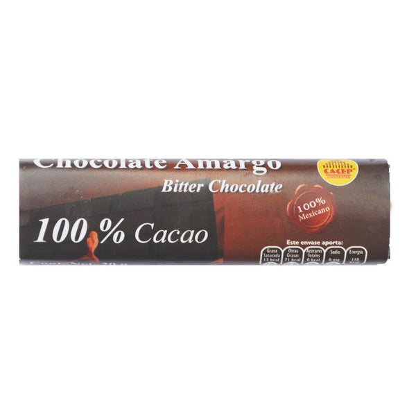 Cacep, Barrita de Chocolate 100% Cacao, 20g