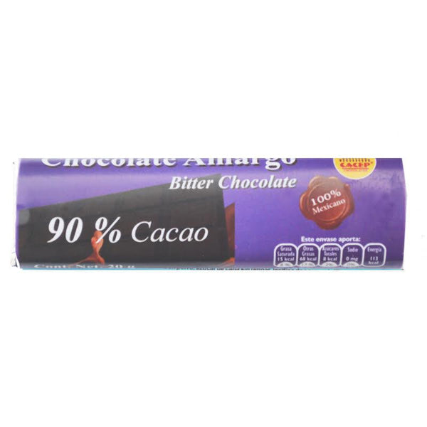 Cacep, Barrita de Chocolate 90% Cacao, 20g
