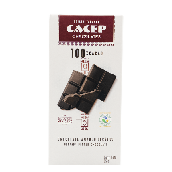 Cacep, Barra de Chocolate 100% Cacao, 85g