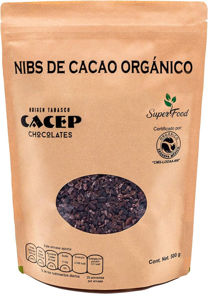 Cacep. Nibs de Cacao Orgánico, 500g