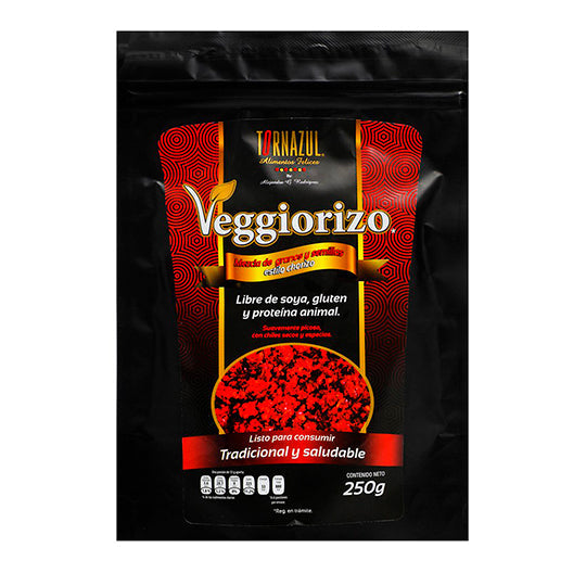 Veggieorizo, Chorizo Rojo, Sin Gluten, 250g