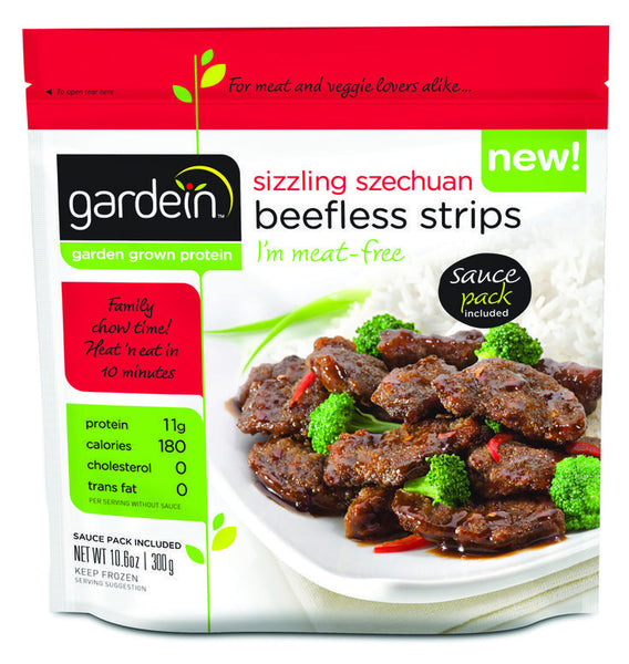 Sizzling Szechuan Beefless Strips, Gardein, 300g