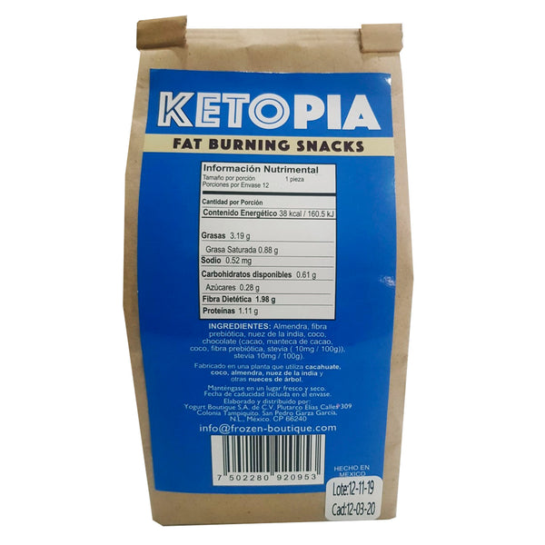 Ketopia, Almond Thins Coconut Fudge, 115g