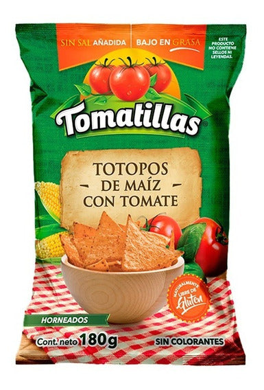 Tomatillas, Totopos de Tomate, 180g